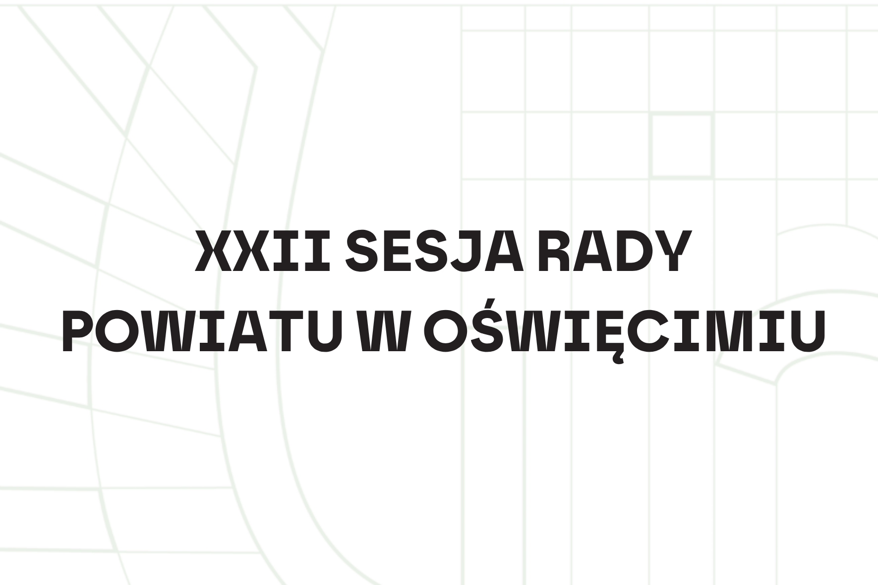 Grafika z zielonymi elementami logo powiatu. 