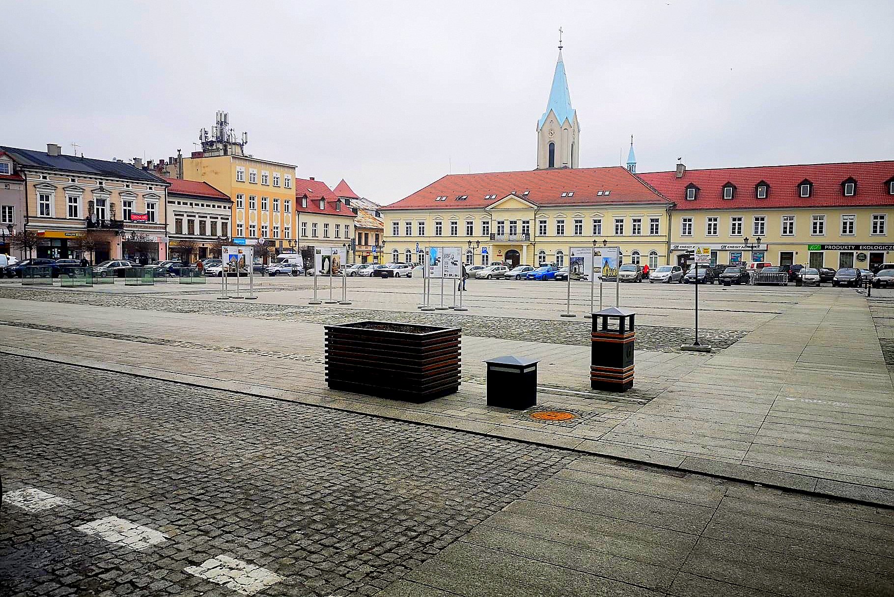 Widok na Rynek Główny w Oświęcimiu.