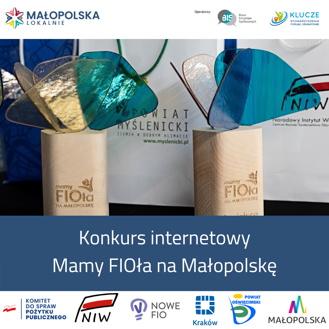 Na grafice informacja o głosowaniu internautów w konkursie "Mamy FIO-ła na Małopolskę".