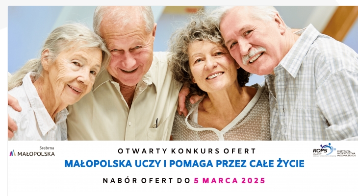 Grafika z informacją o programie dla seniorów