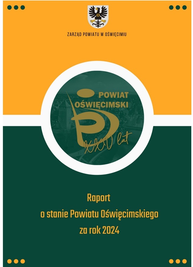 Okładka Raportu o stanie Powiatu Oświęcimskiego za rok 2024
