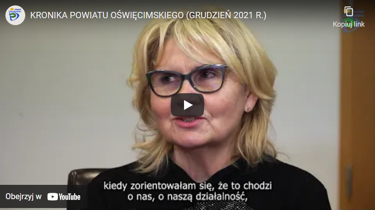 Film YouTube KRONIKA POWIATU OŚWIĘCIMSKIEGO (GRUDZIEŃ 2021 R.)