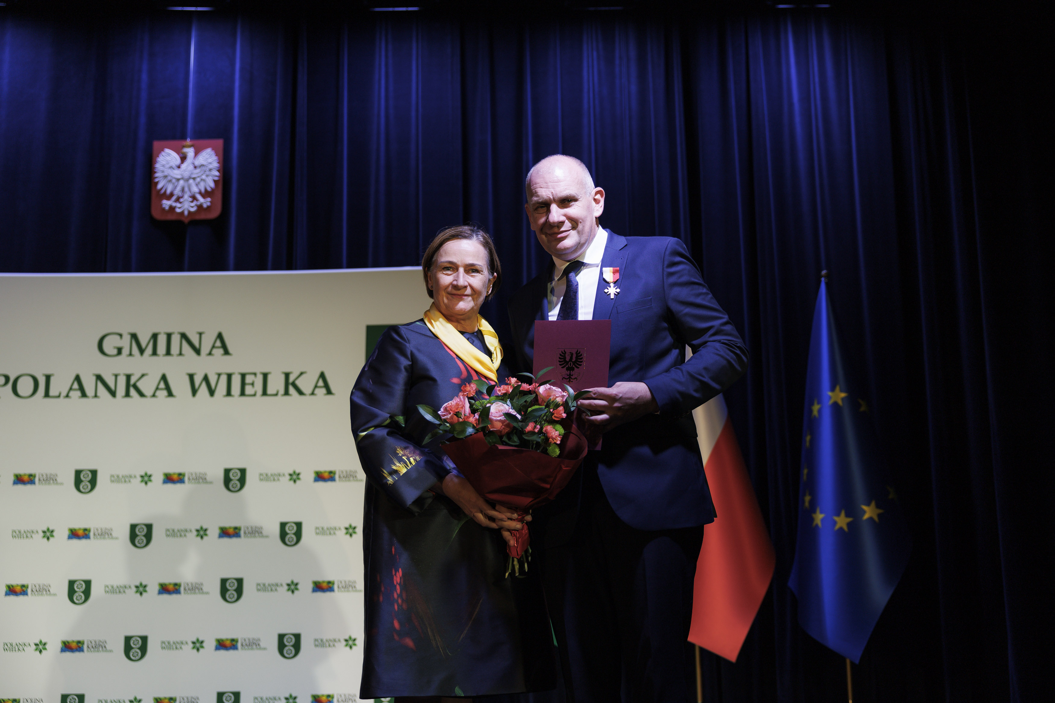 Na zdjęciu wicestarosta i wójt Polanki Wielkiej