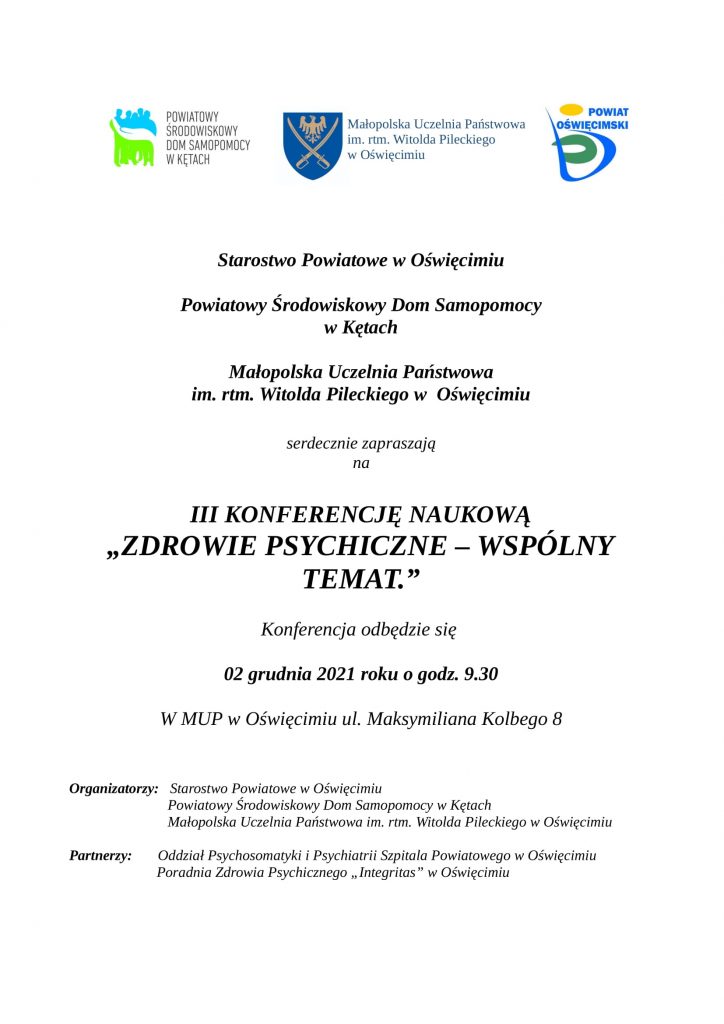 „Zdrowie psychiczne – wspólny temat”. Konferencja naukowa w Małopolskiej Uczelni Państwowej