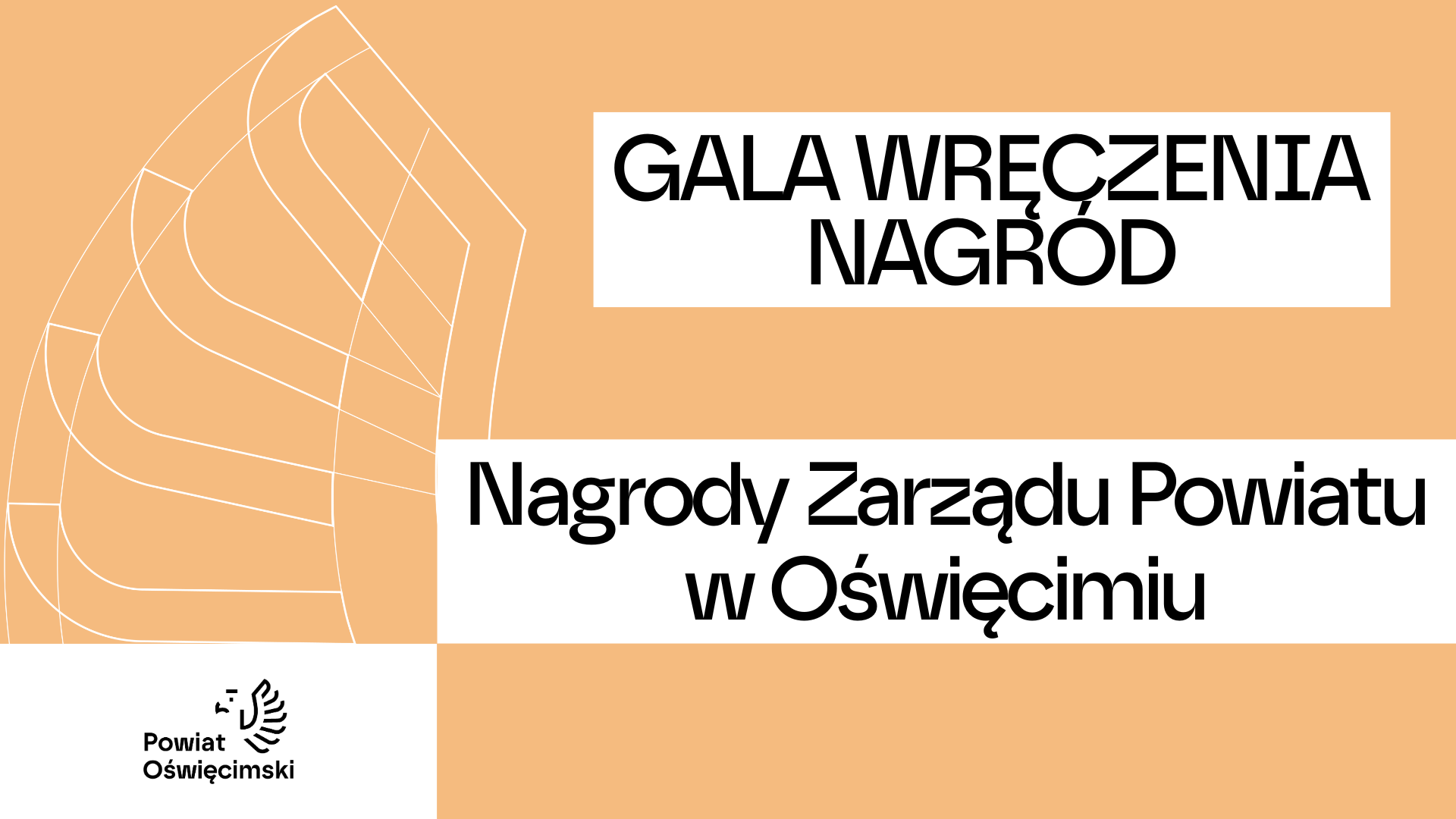 Na czerwonym tle biały napis Ważny Komunikat