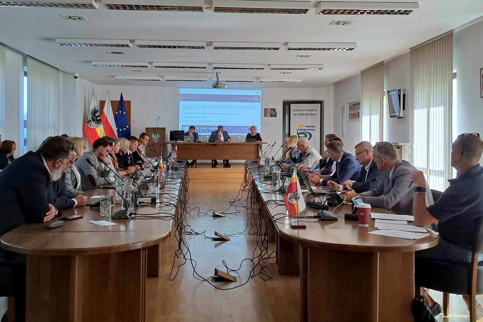 Obrady radnych Rady Powiatu w Oświęcimiu
