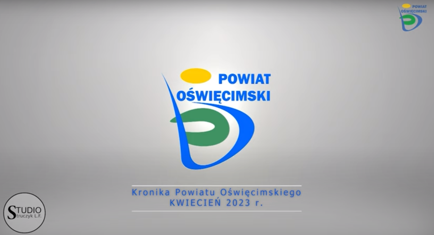 Grafika z napisem Kronika Powiatu Oświęcimskiego kwiecień 2023