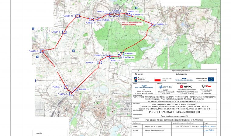 Mapa projektu czasowej organizacji ruchu