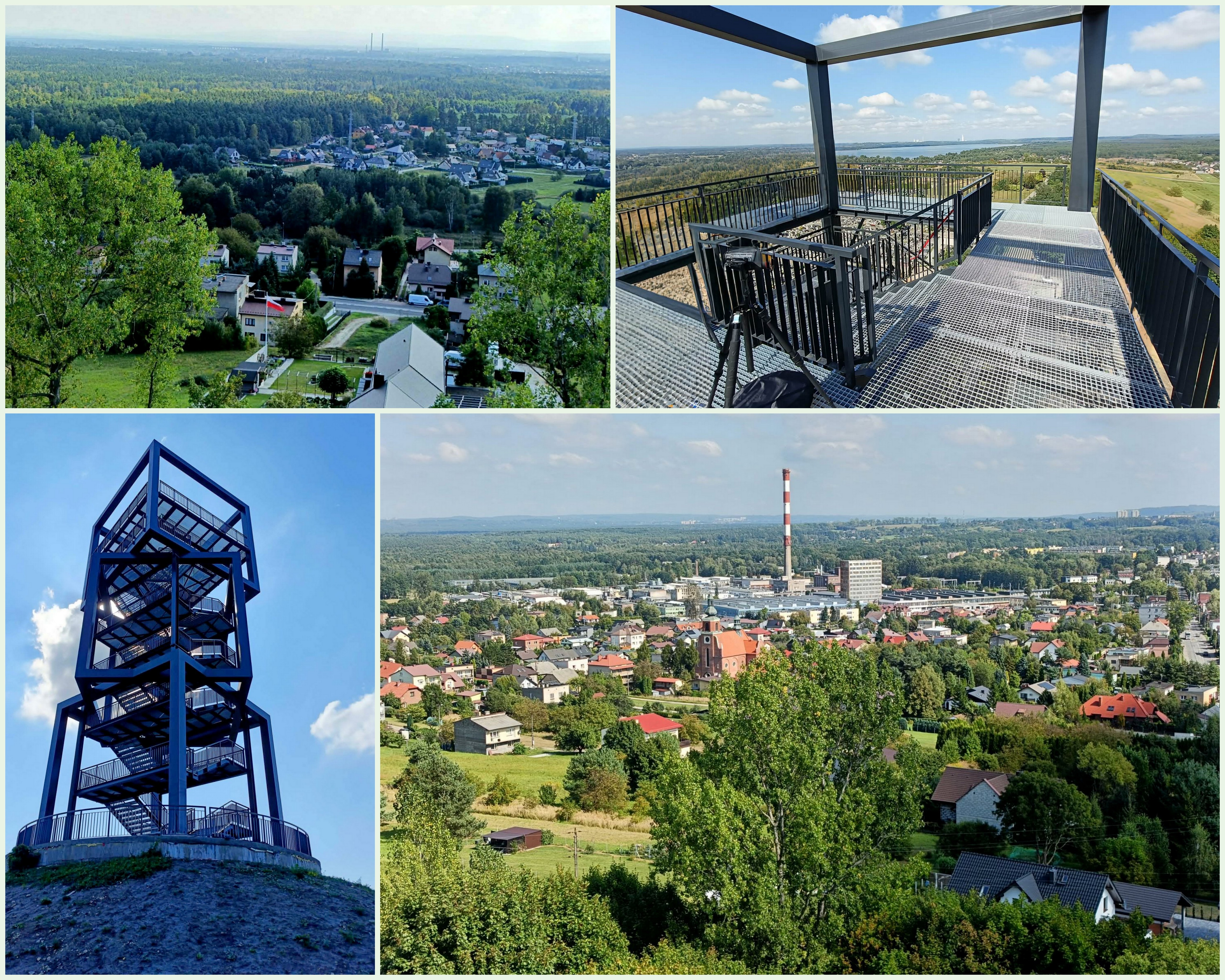 Widok z wieży widokowej na centrum Chełmka