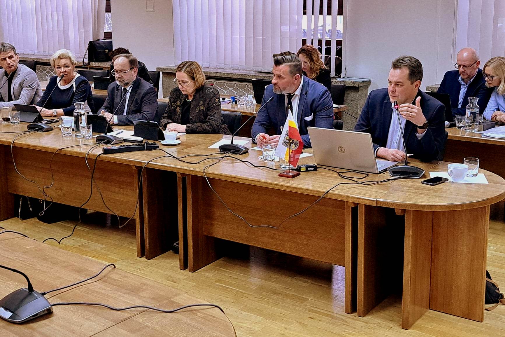 Przedstawiciele Zarządu Powiatu w Oświęcimiu na sesji Rady Powiatu w Oświęcimiu