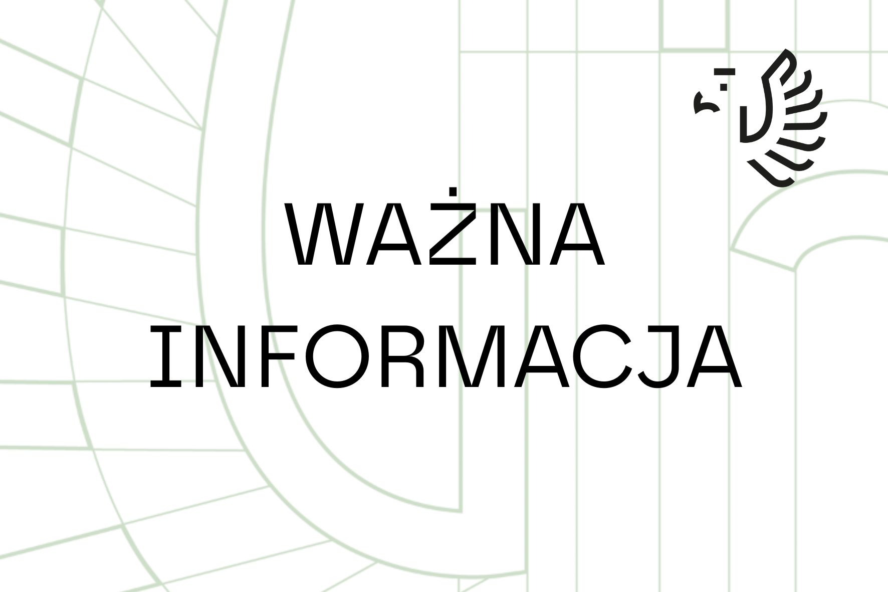 Grafika z niebieskimi elementami logo powiatu. 