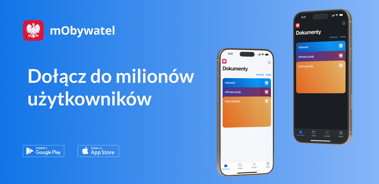 Grafika z aplikacją mObywatel