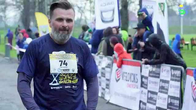 Na zdjęciu wicestarosta Paweł Kobielusz dobiegający do mety.