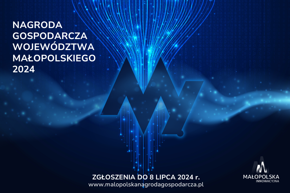 Grafika informująca o wydłużeniu terminu składania wniosków w konkursie gospodarczym organizowanym przez Województwo Małopolskie