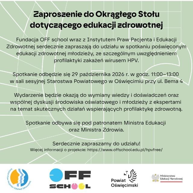 Grafika z informacją o spotkaniu 