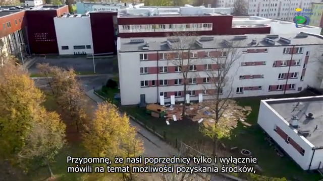 Widok z drona na nowe budynki SOSW.