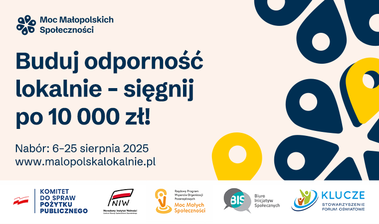 Informacja o zaletach programu Moc Małopolskich Społeczności