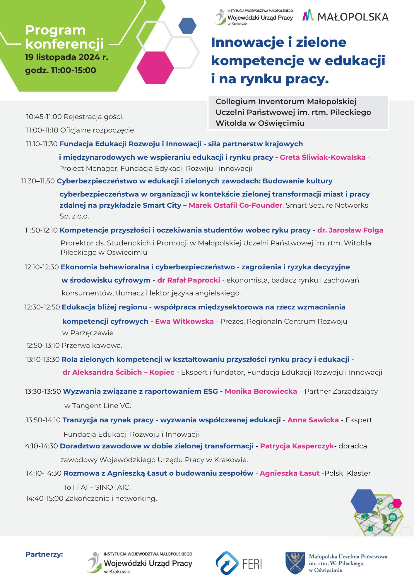 Program konferencji w murach oświęcimskiej uczelni