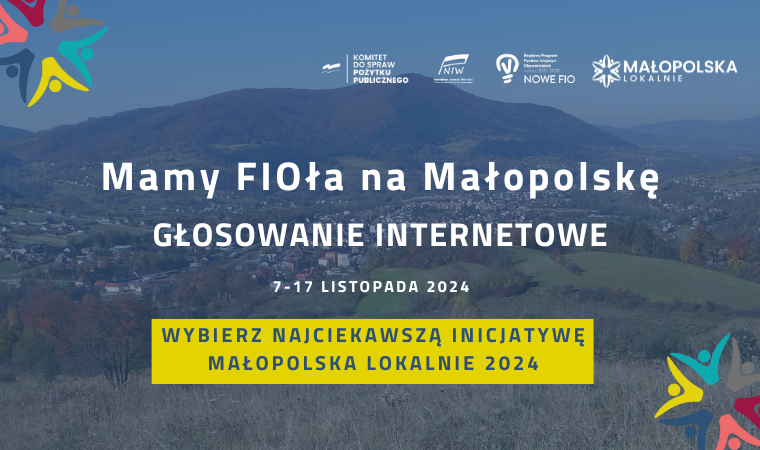 Grafika informująca o internetowym głosowaniu w konkursie