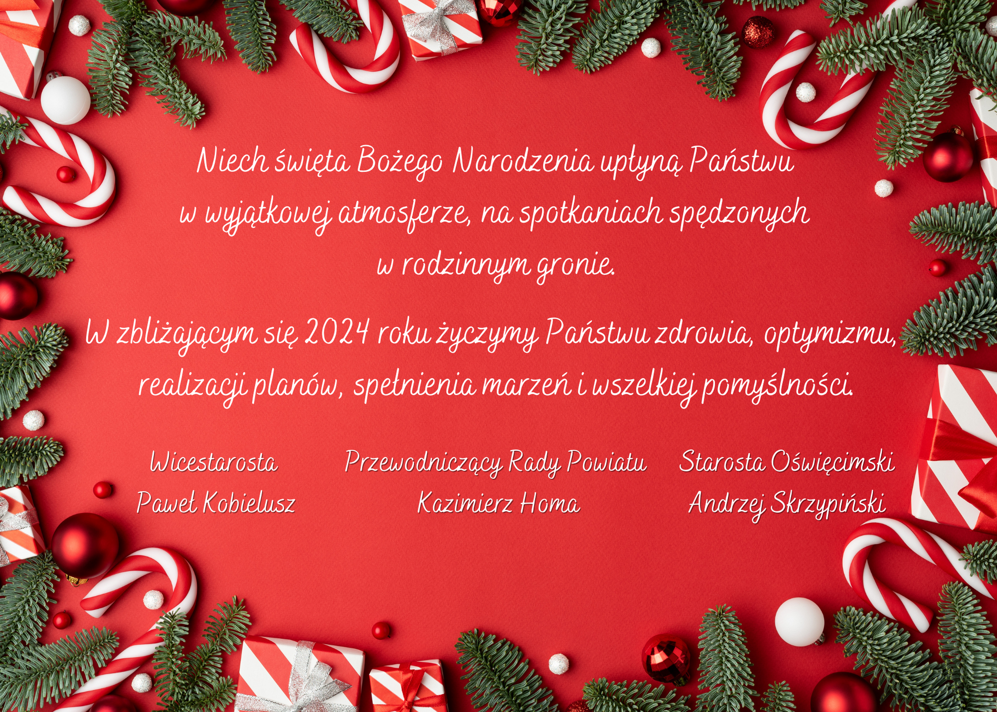 Grafika z życzeniami świątecznymi