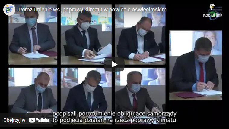 Film YouTube Porozumienie ws. poprawy klimatu w powiecie oświęcimskim