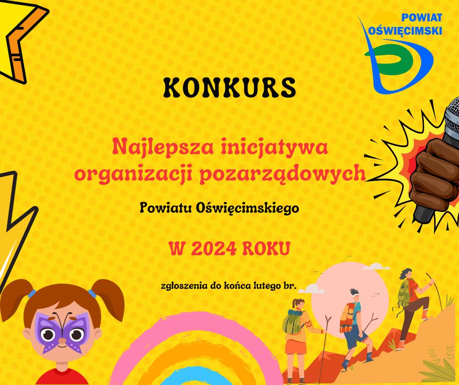 Grafika z informacją o konkursie "Kalejdoskop Inicjatyw"