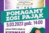 Plakat informujący o finale koszykarskich zmagań w Szkole Podstawowej nr 8 w Oświęcimiu