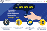 Grafika z numerem telefonu, pod którym można zastrzec skradzione dokumenty tożsamości.