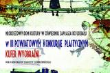 Plansza z zapowiedzią konkursu organizowanego przez Młodzieżowy Dom Kultury w Oświęcimiu.