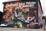 Mural OSP we Włosienicy