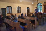 Zwiedzanie Muzeum Żydowskiego przez niemiecką delegację z Dachau.