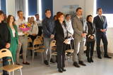 Uroczystość podsumowania projektu Erasmus w powiatowych Ozetach.