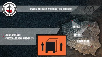 Obraz główny aktualności o tytule Wzmożony ruch wojskowych kolumn – apel do kierowców!