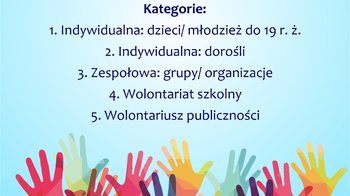 Obraz główny aktualności o tytule WOLONTARIUSZ ROKU 2022. Na zgłoszenia czekamy do 9 grudnia 