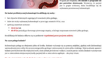 Obraz główny aktualności o tytule W szpitalu ruszył bezpłatny program badań przesiewowych raka jelita grubego 