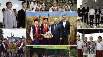 Obraz główny aktualności o tytule Radosne święto plonów w naszym powiecie 