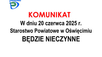 Obraz główny aktualności o tytule Starostwo będzie nieczynne 20 czerwca 