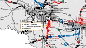 Obraz główny aktualności o tytule Rusza budowa odcinka S1 od węzła Bieruń do węzła Oświęcim 