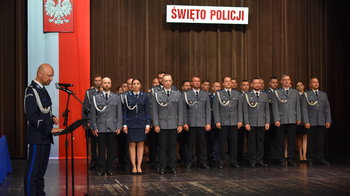 Obraz główny aktualności o tytule Powiatowe uroczystości z okazji Święta Policji 