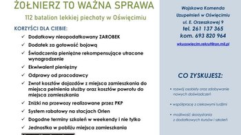 Obraz główny aktualności o tytule Trwa rekrutacja do batalionu w Oświęcimiu 