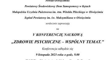 Obraz główny aktualności o tytule Problemy psychiczne młodych ludzi tematem konferencji na oświęcimskiej uczelni 