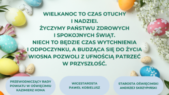 Obraz główny aktualności o tytule Życzenia świąteczne władz Powiatu Oświęcimskiego 