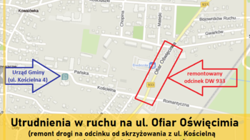 Obraz główny aktualności o tytule Ruch wahadłowy na DW 933 w Brzeszczach 